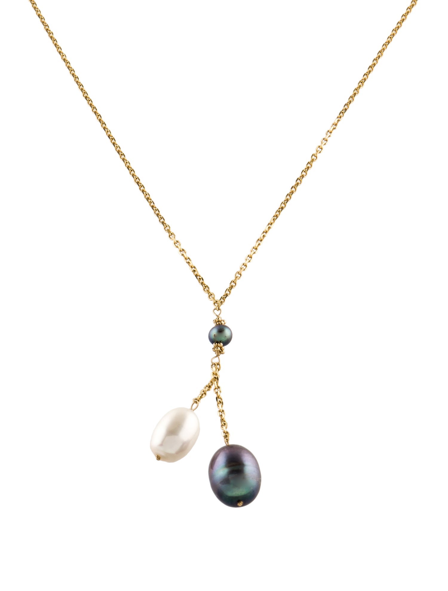Necklace 14K Pearl Lavalier Necklace