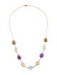 Necklace 14K Multistone Station Necklace