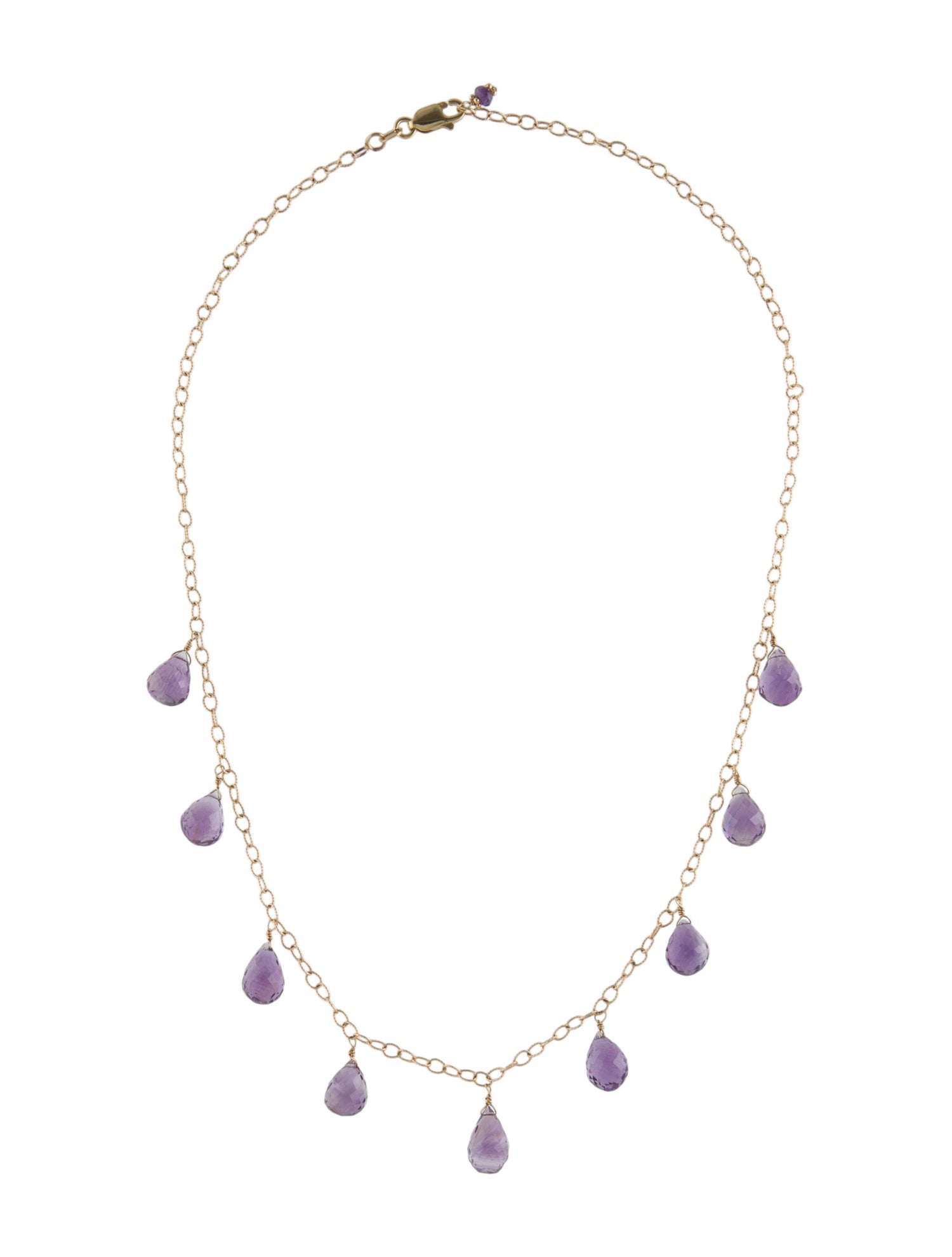 Necklace 14K Amethyst Collar Necklace