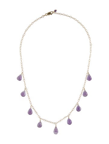 Necklace Collar 14K Amethyst