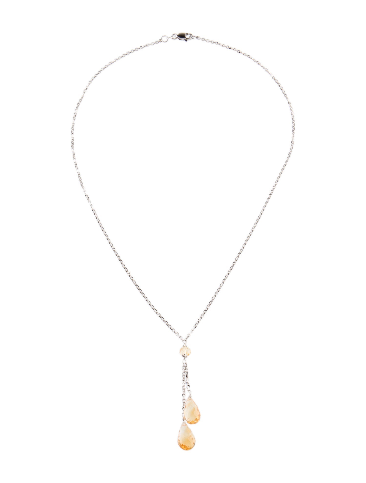 Necklace 14K Citrine Lavalier Necklace