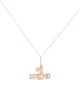 Necklace 14K '#1 Friend' Pendant Necklace