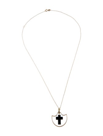 Necklace 14K Onyx Pendant Necklace