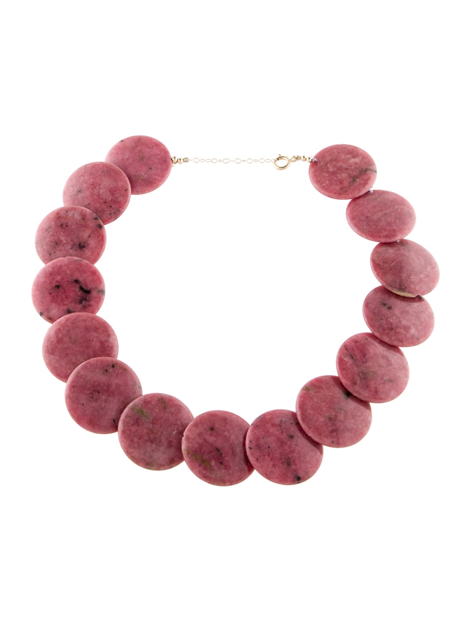 Necklace 14K Rhodonite Bead Necklace
