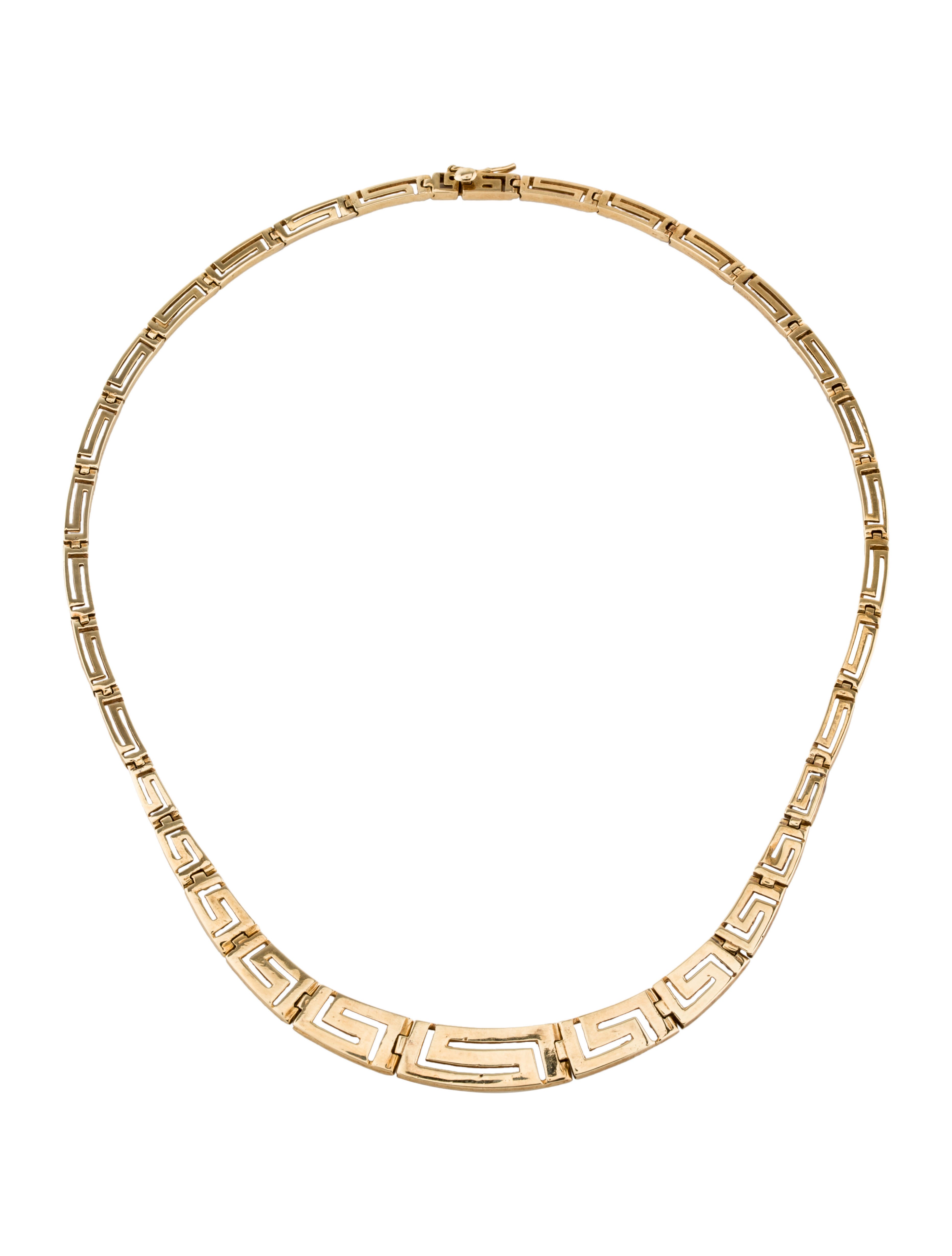 Necklace 14K Greek Key Necklace