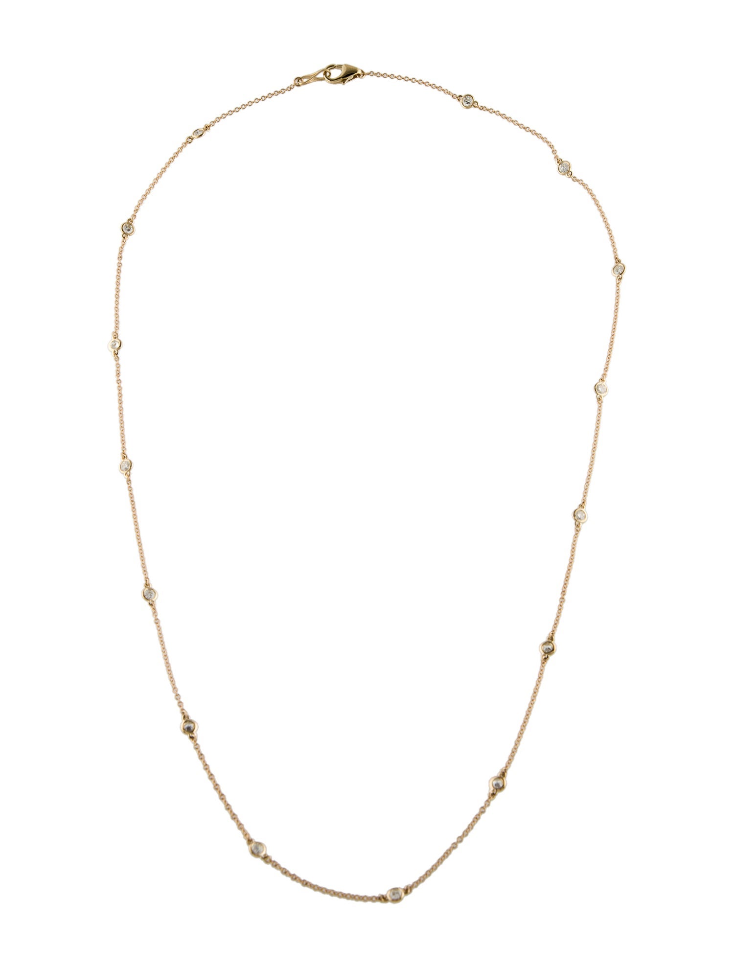 Necklace 14K Diamond Station Necklace