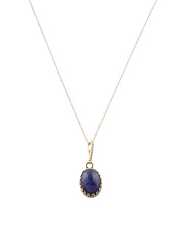 Necklace Pendant 14K Tanzanite & Diamond