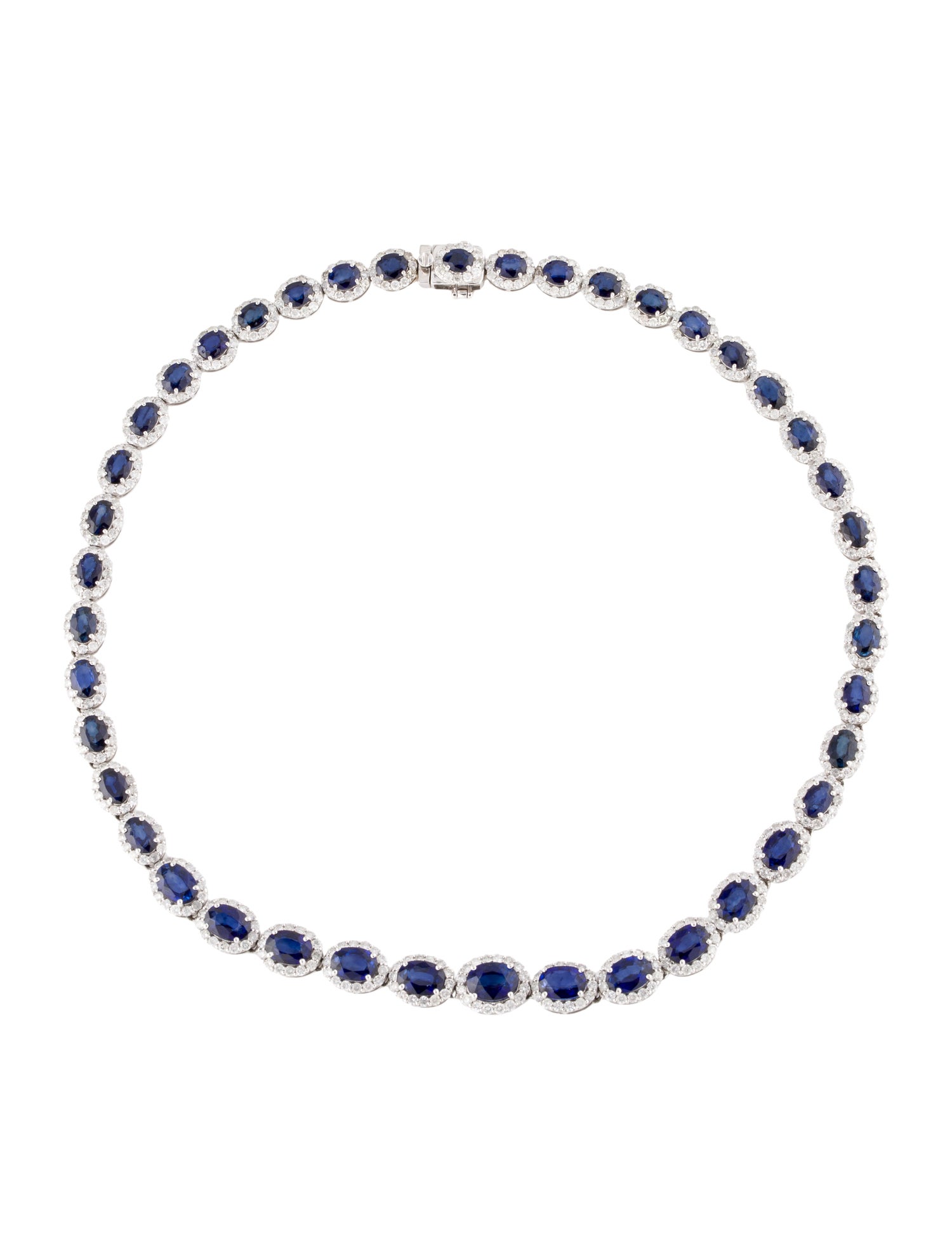 Necklace Oscar Friedman 14K Sapphire & Diamond Collar