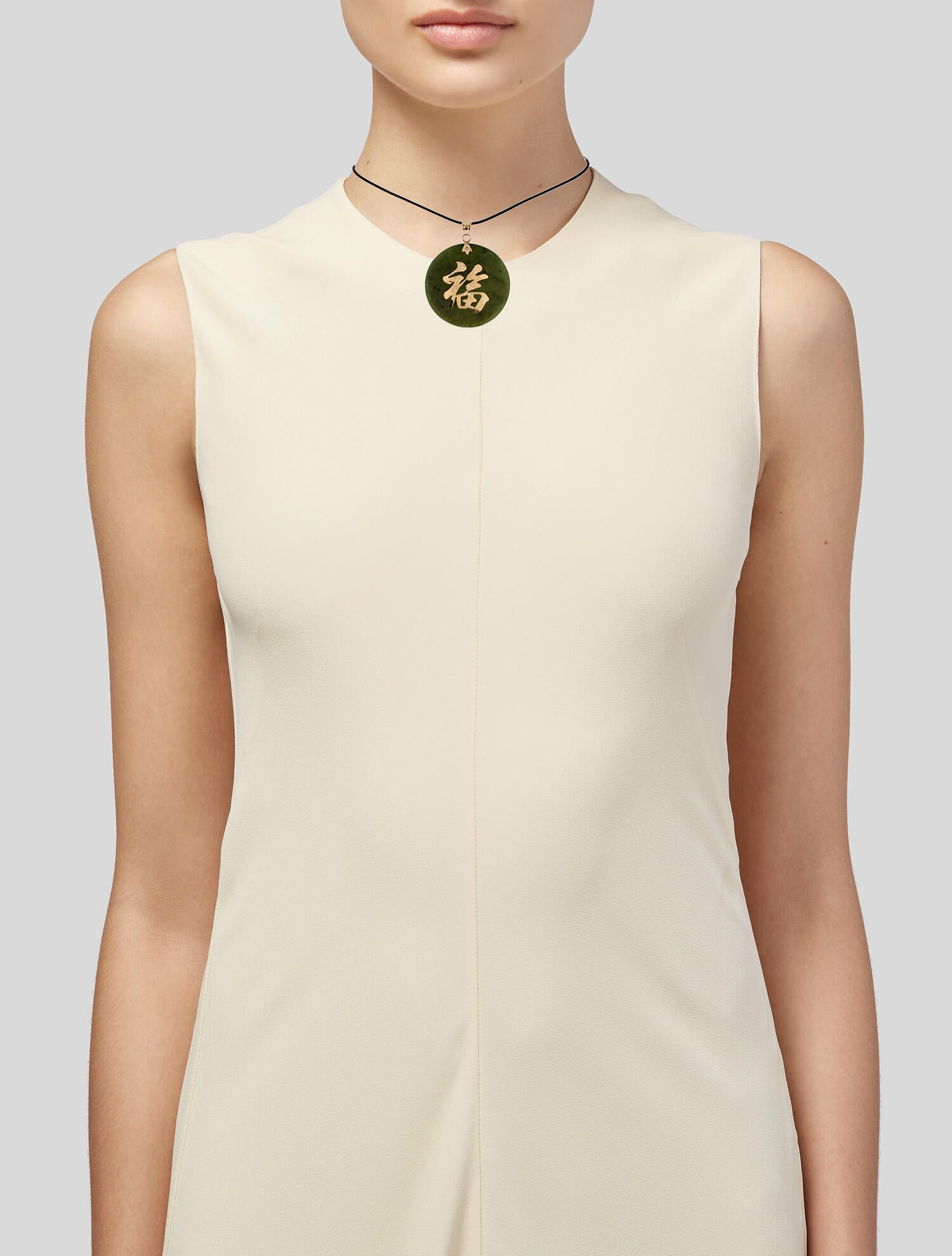 Necklace 14K Nephrite Pendant Necklace