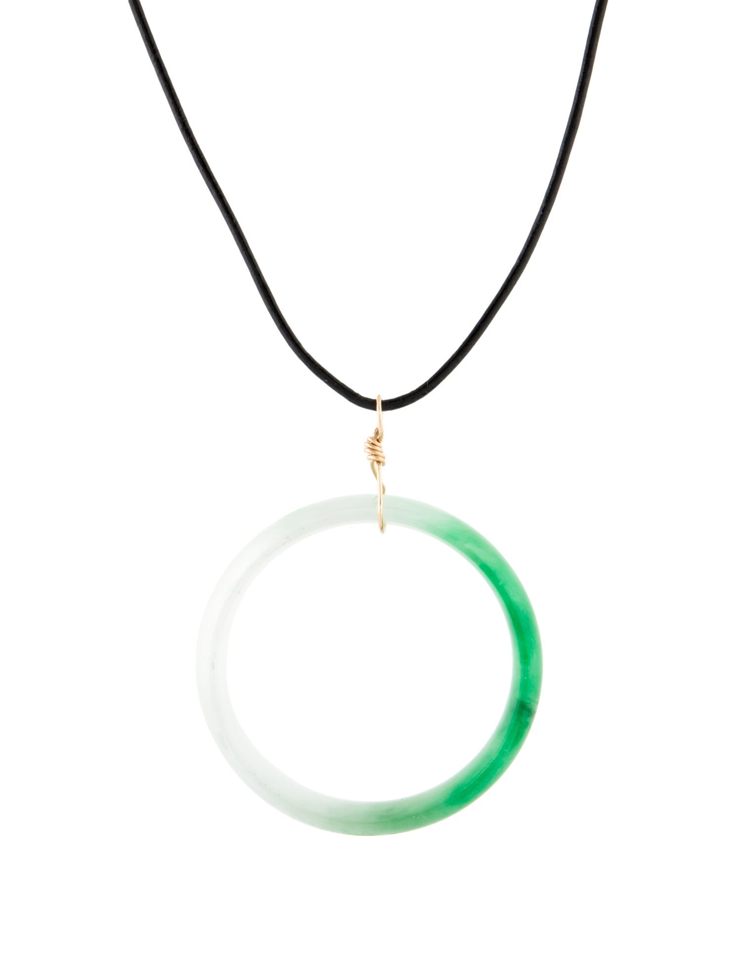 Necklace 14K Jadeite Pendant Necklace