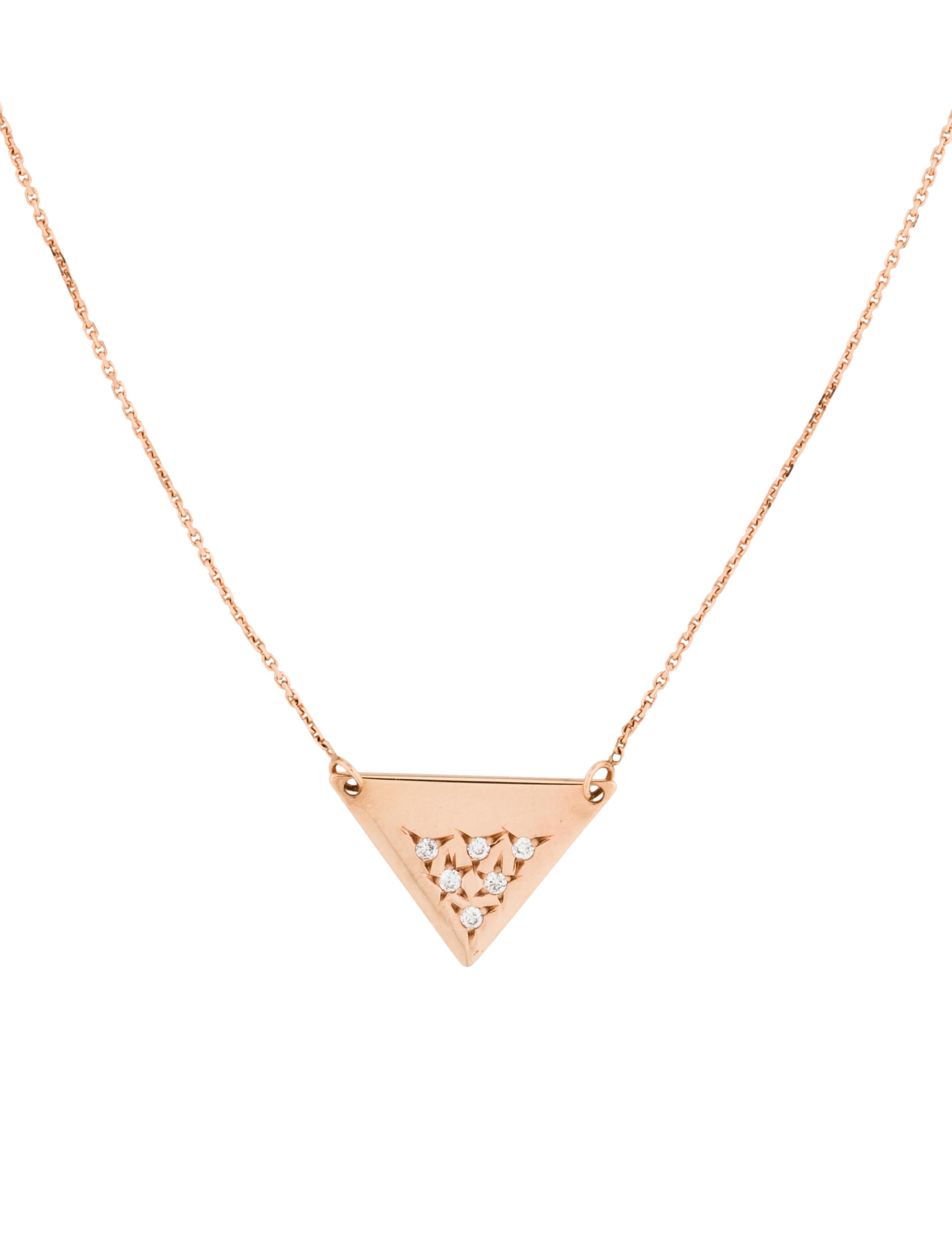 Diamond Triangle Necklace Necklaces NECKL23844 The RealReal