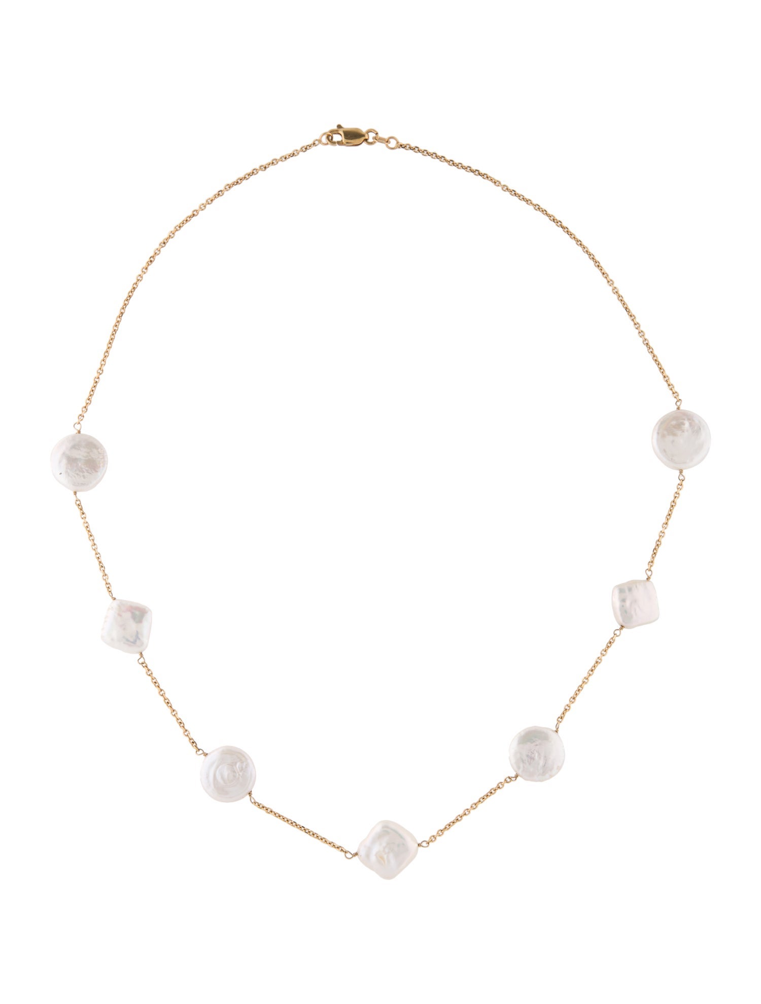 Necklace 14K Pearl Station Necklace