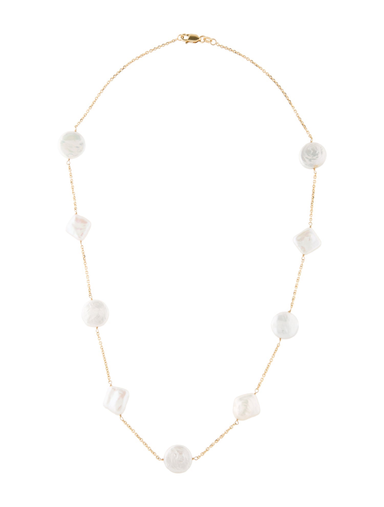 Necklace 14K Pearl Station Necklace