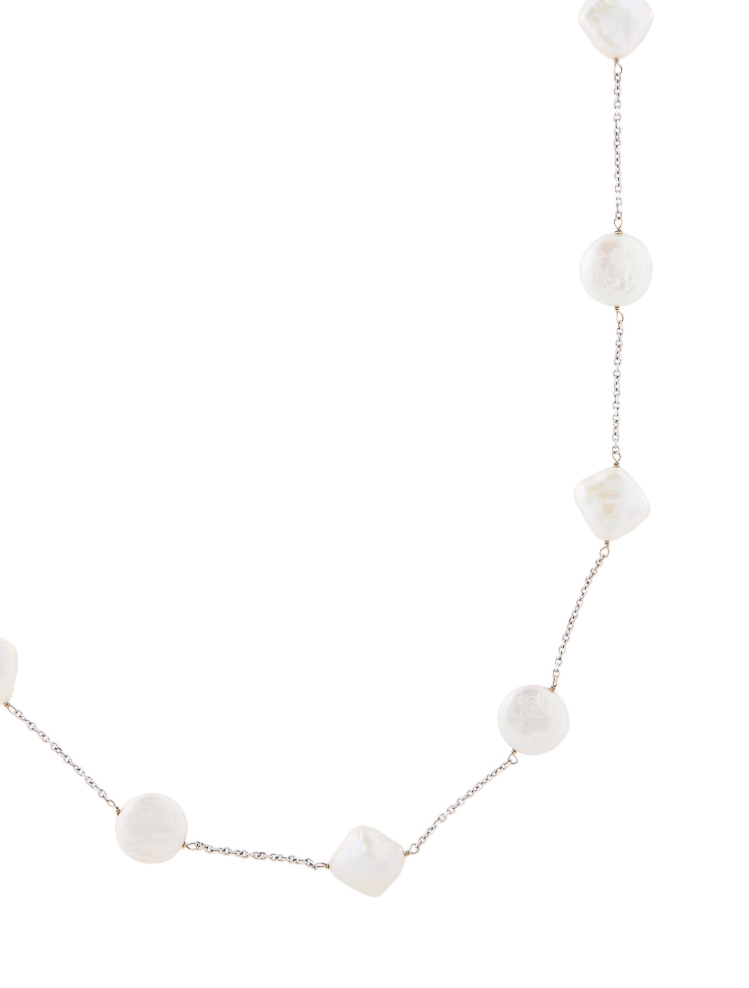 Necklace 14K Pearl Station Necklace