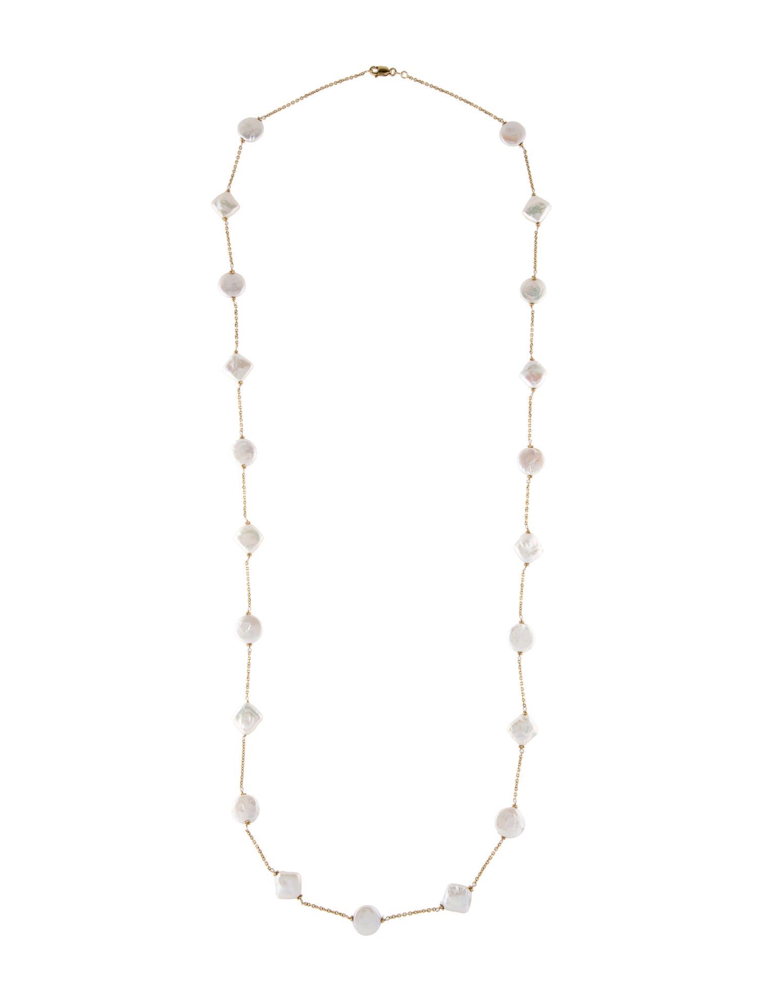 Necklace 14K Pearl Station Necklace