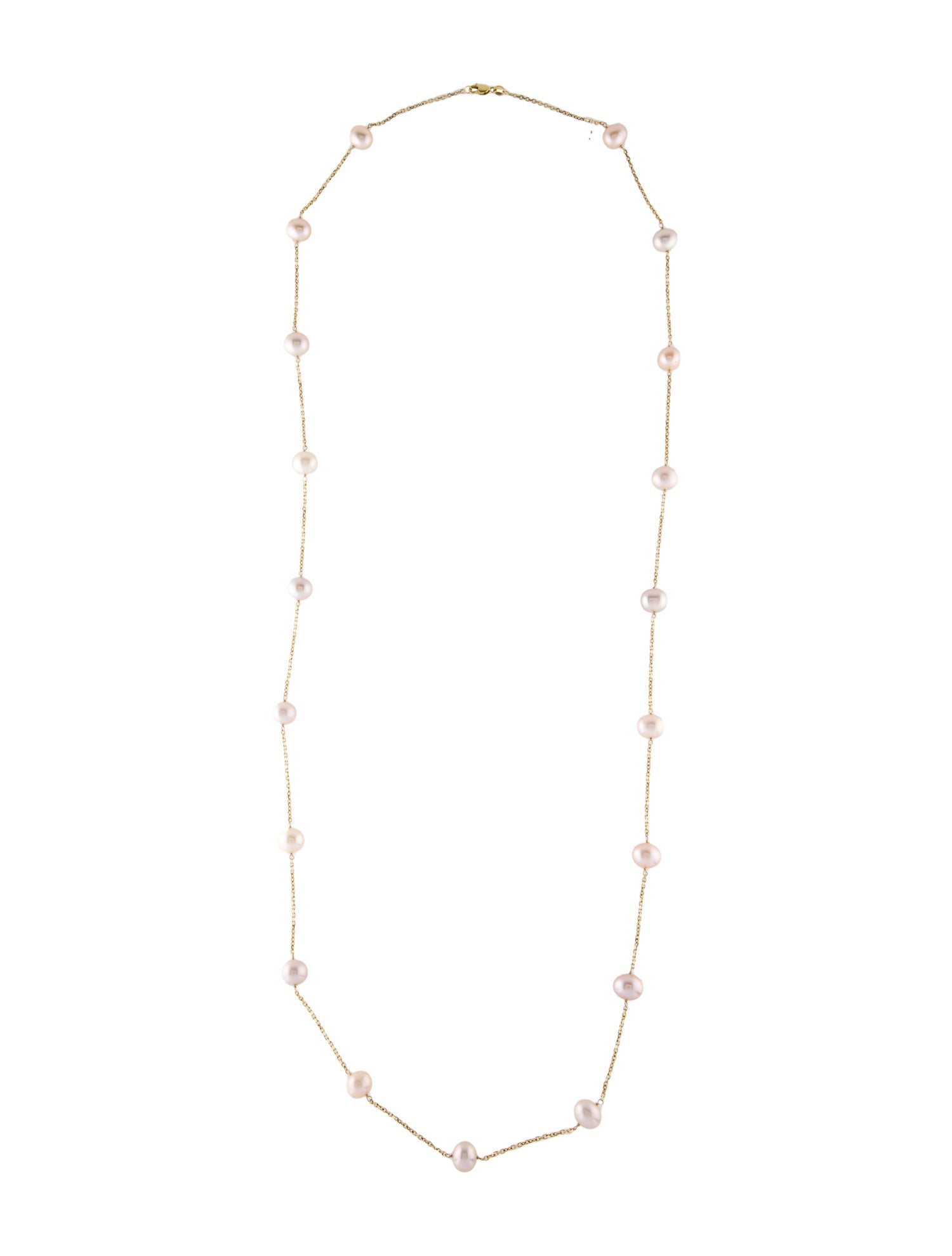 Necklace 14K Pearl Station Necklace