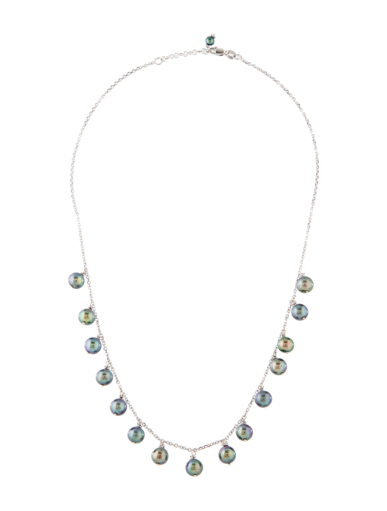 Necklace 14K Pearl Station Necklace