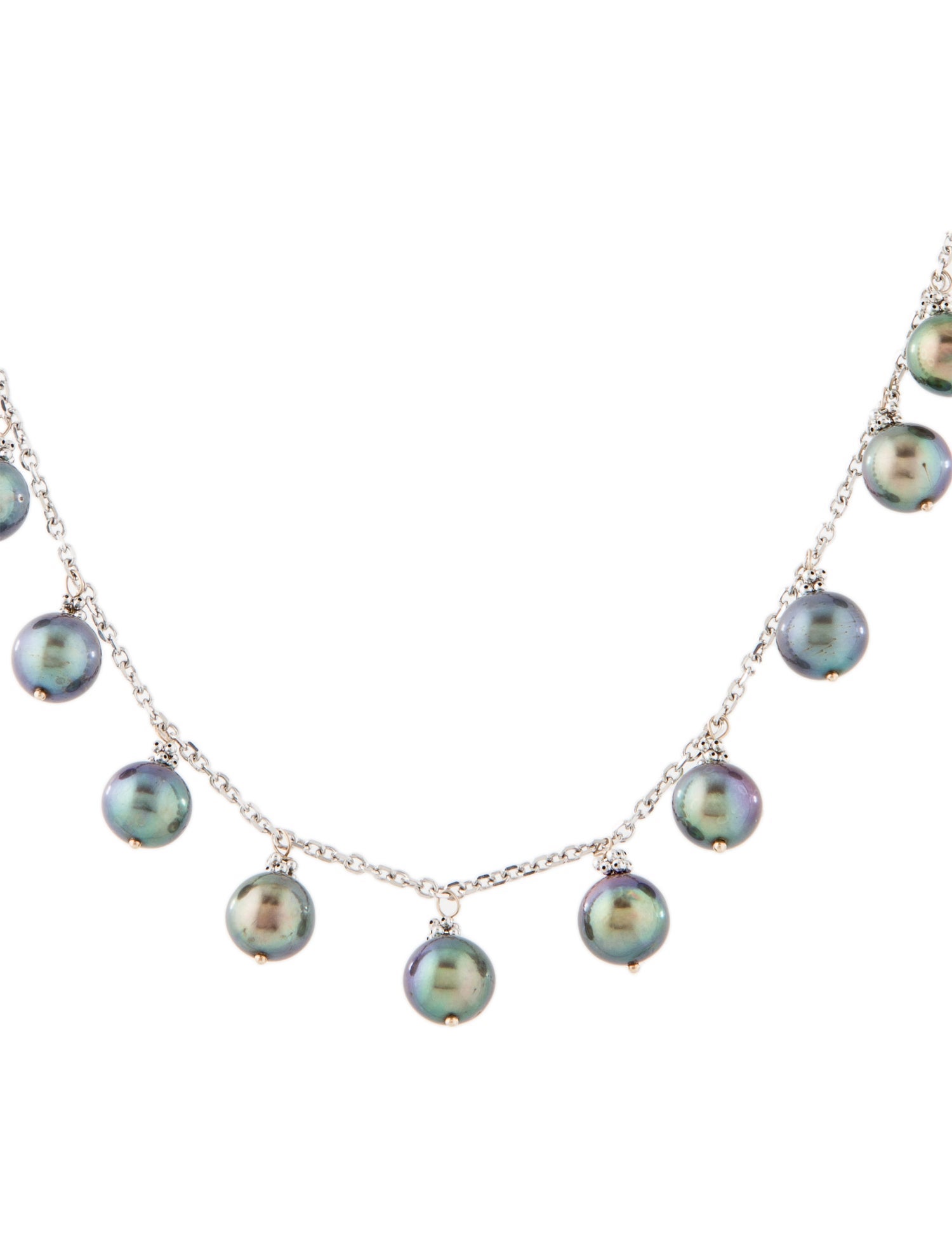 Necklace 14K Pearl Station Necklace