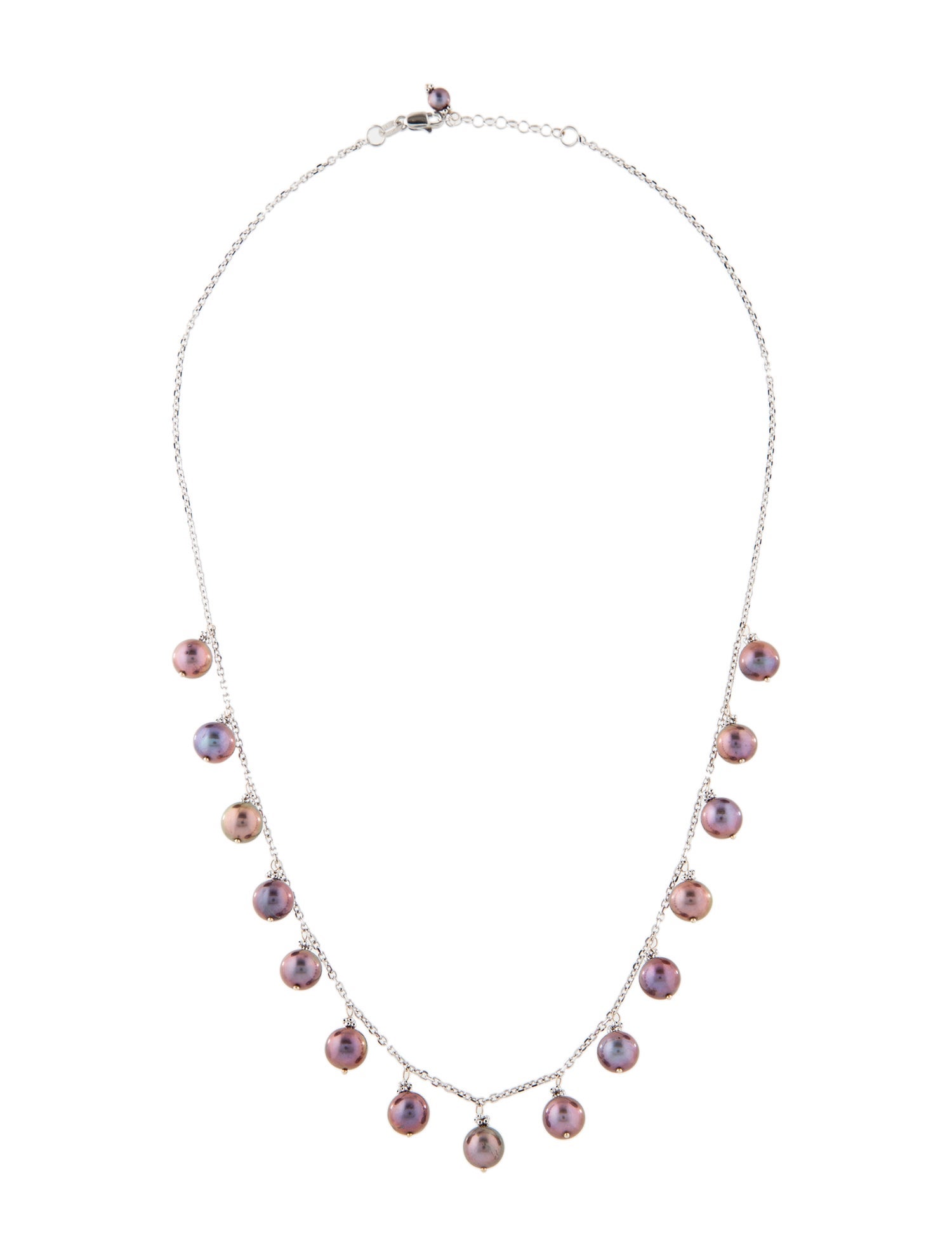 Necklace 14K Pearl Station Necklace