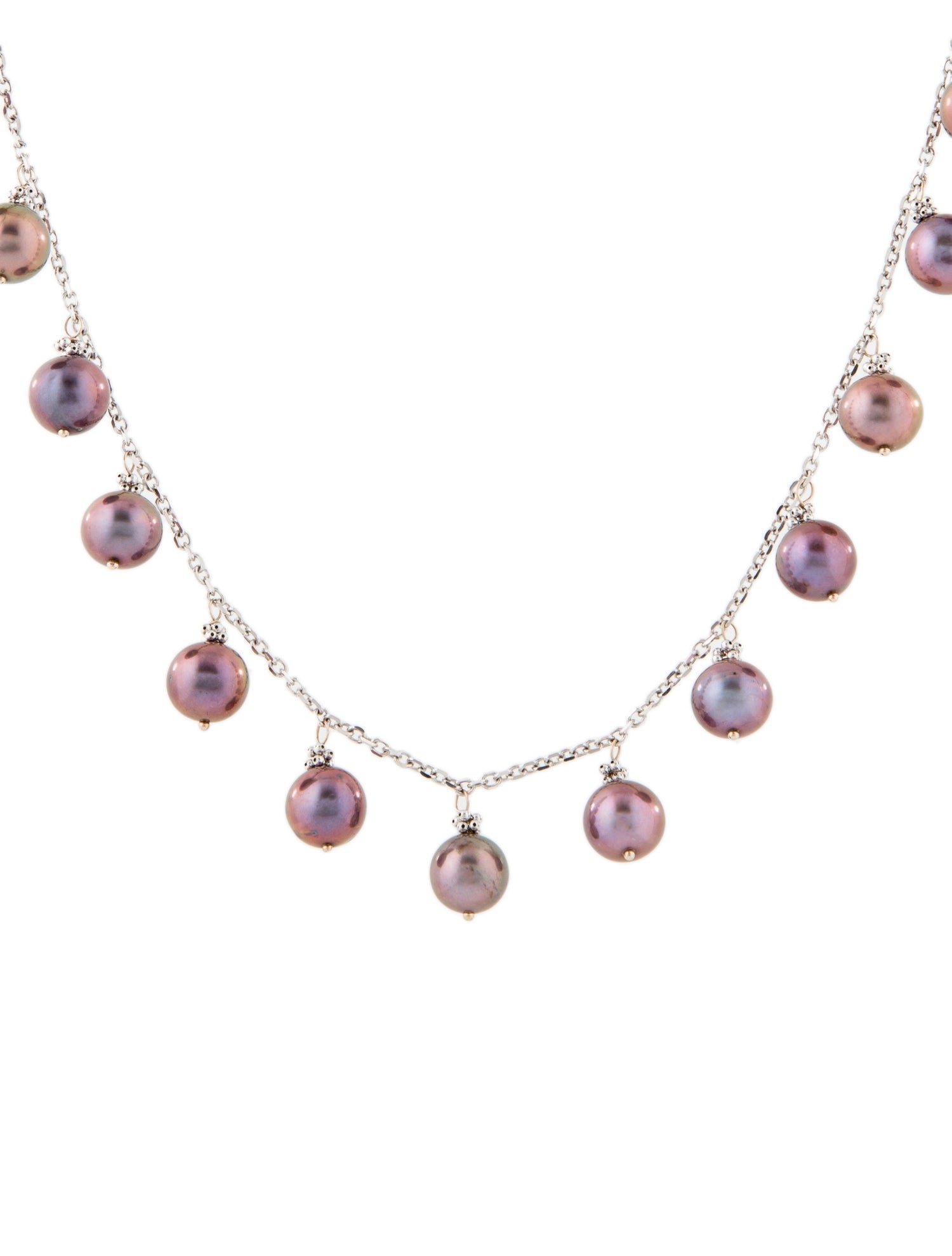 Necklace 14K Pearl Station Necklace