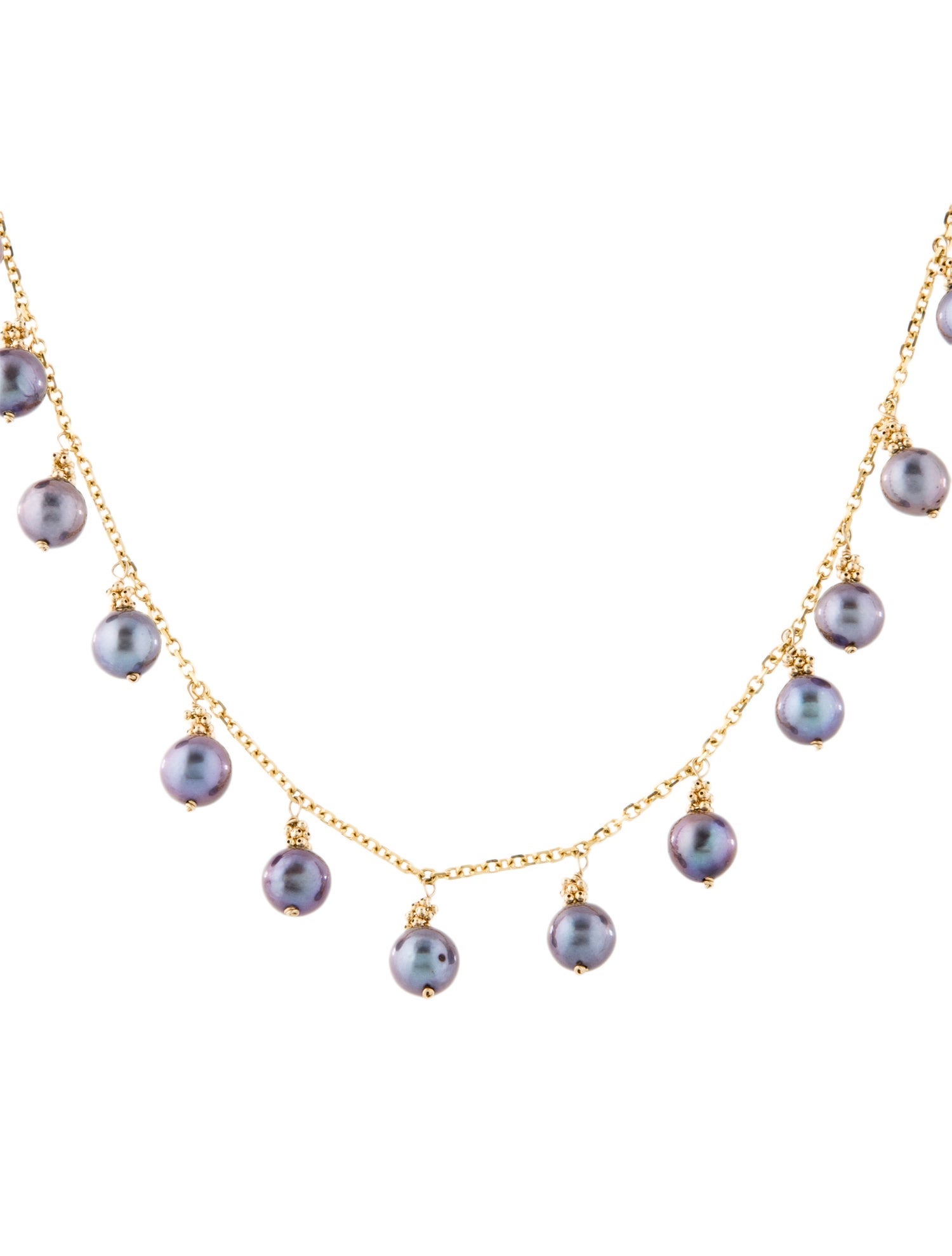 Necklace 14K Pearl Station Necklace