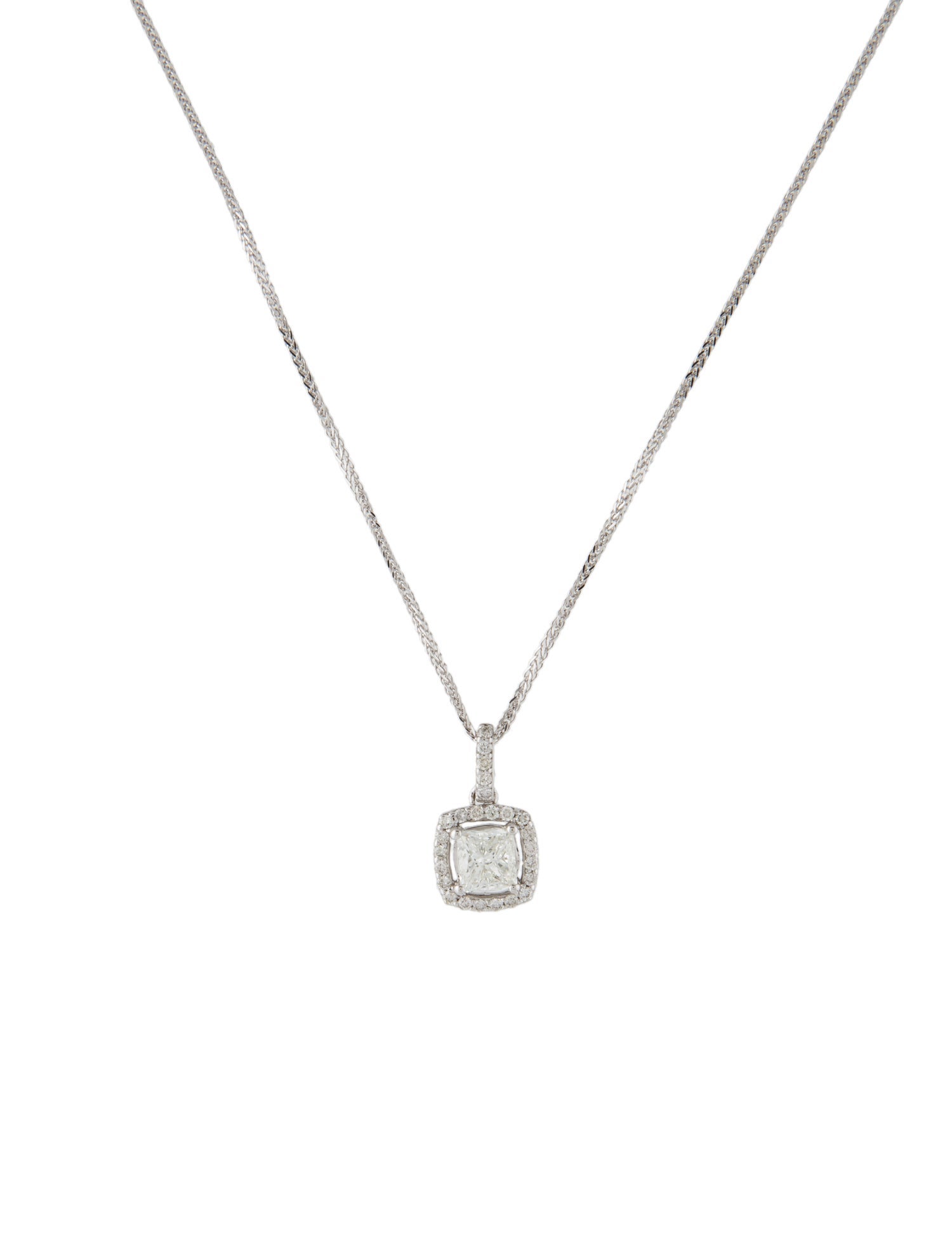 Necklace 14K 1.00ct Diamond Pendant Necklace