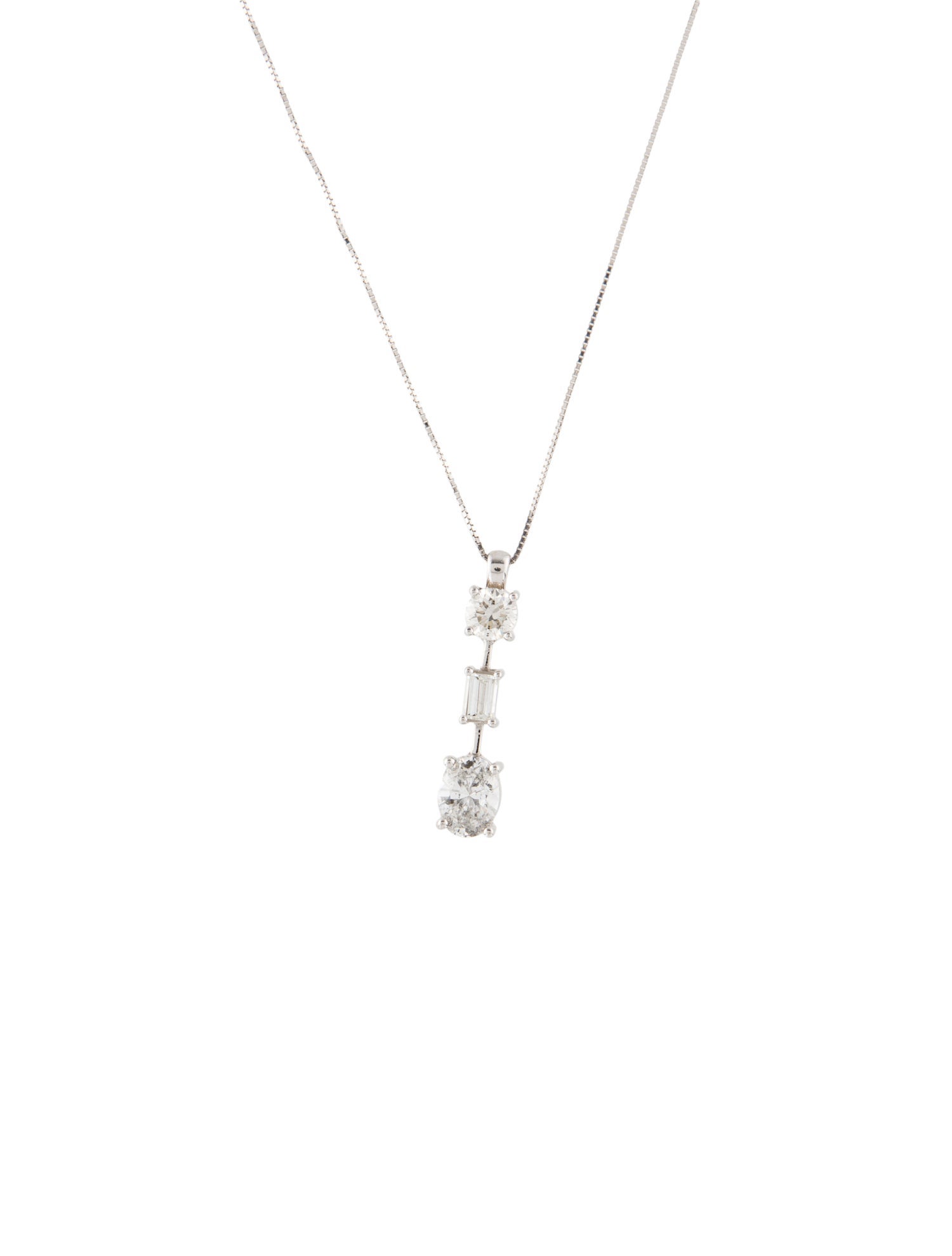 Necklace 14K 1.75ctw Diamond Pendant Necklace