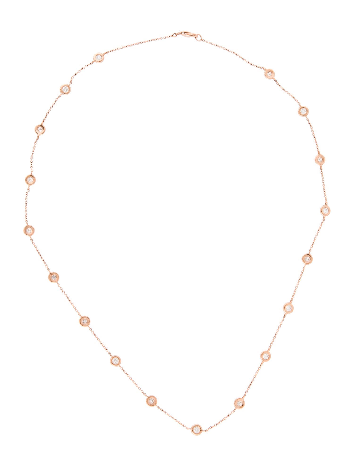 Necklace 14K 1.33ctw Diamond Station