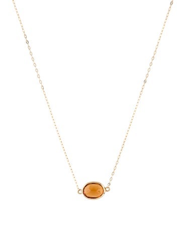 Necklace Pendant 14K Garnet
