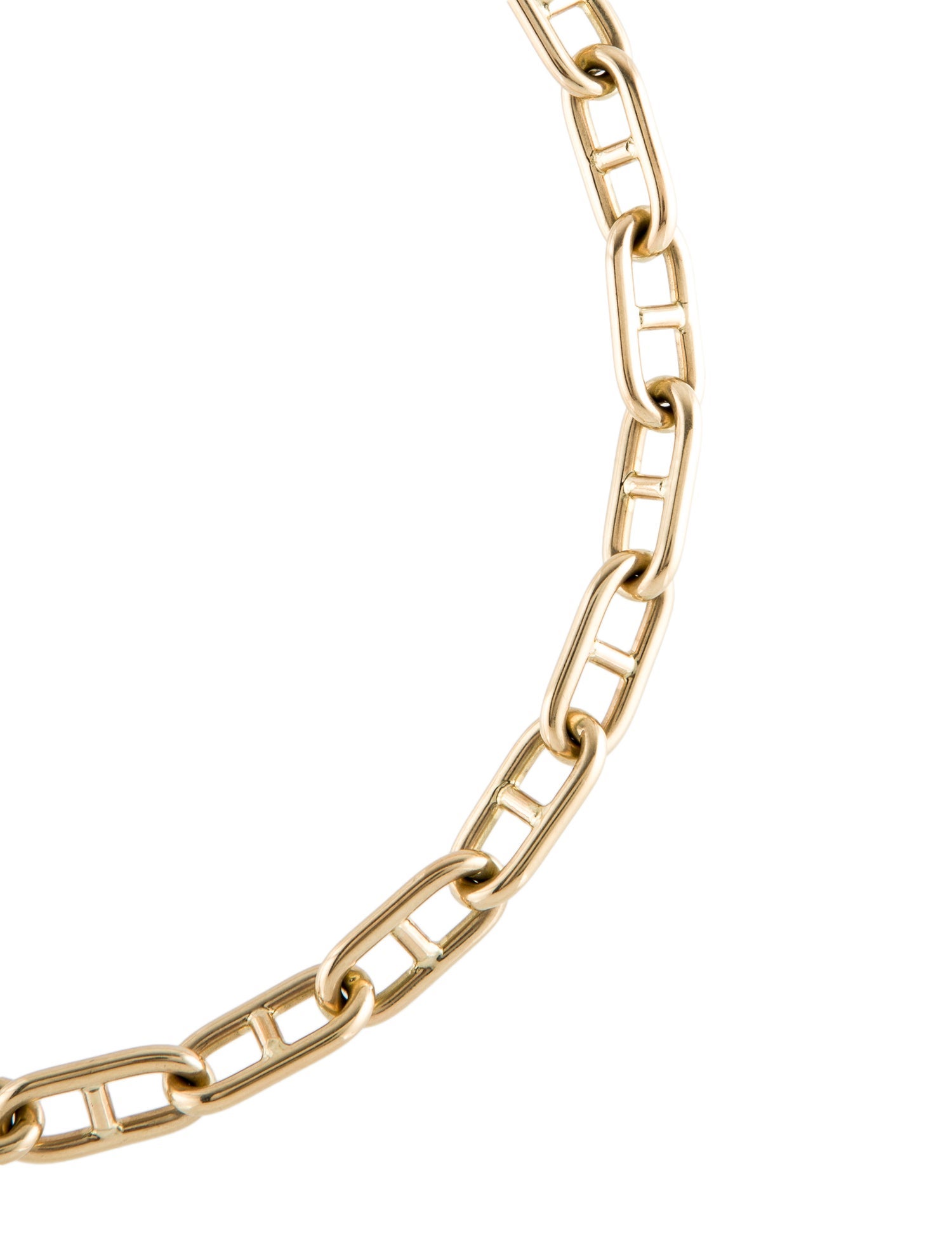 Necklace 14K Mariner Anchor Link Choker Necklace