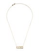Necklace 14K 'MOM Heart' Bar Pendant Necklace