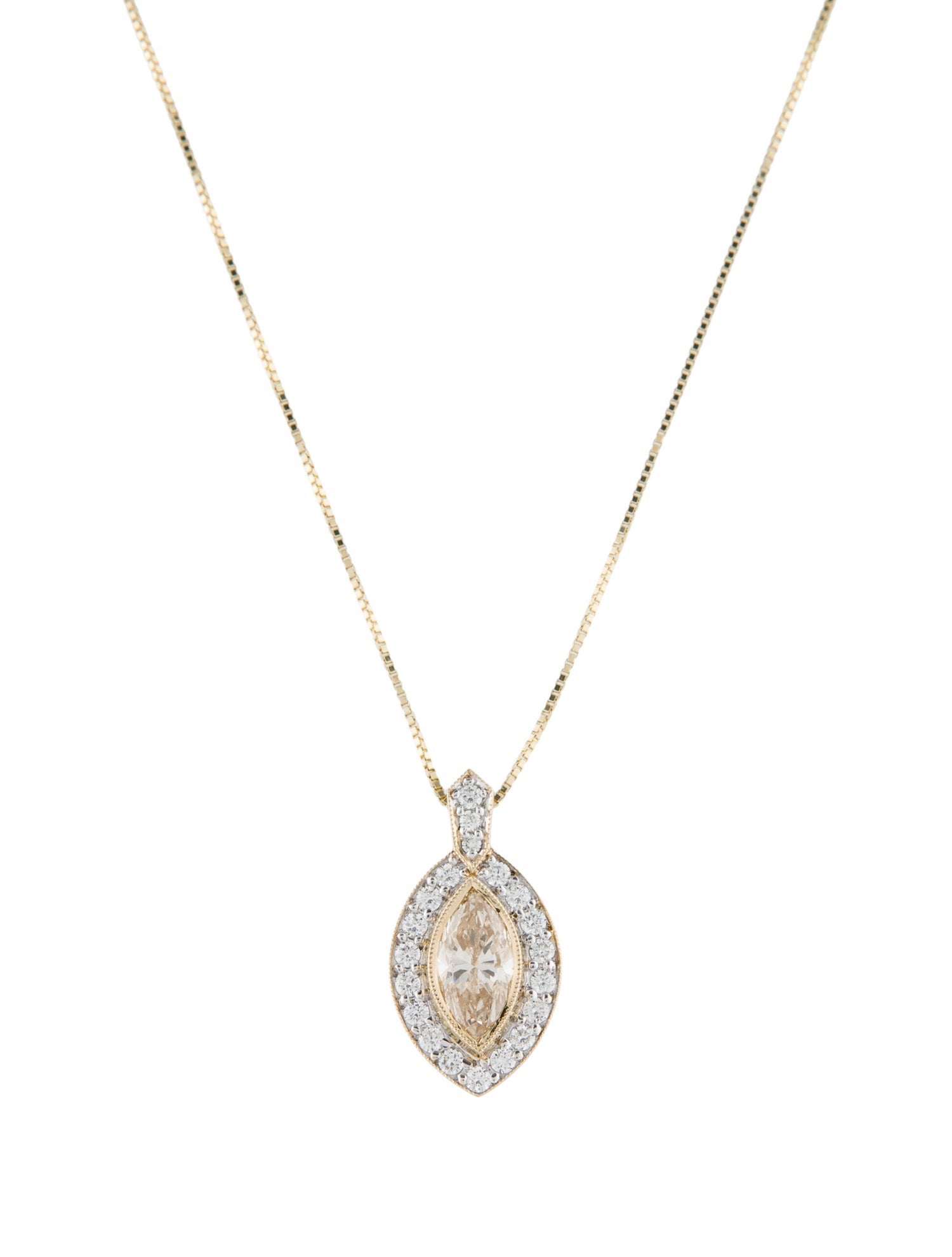Necklace 14K 3.36ctw Diamond Pendant Necklace