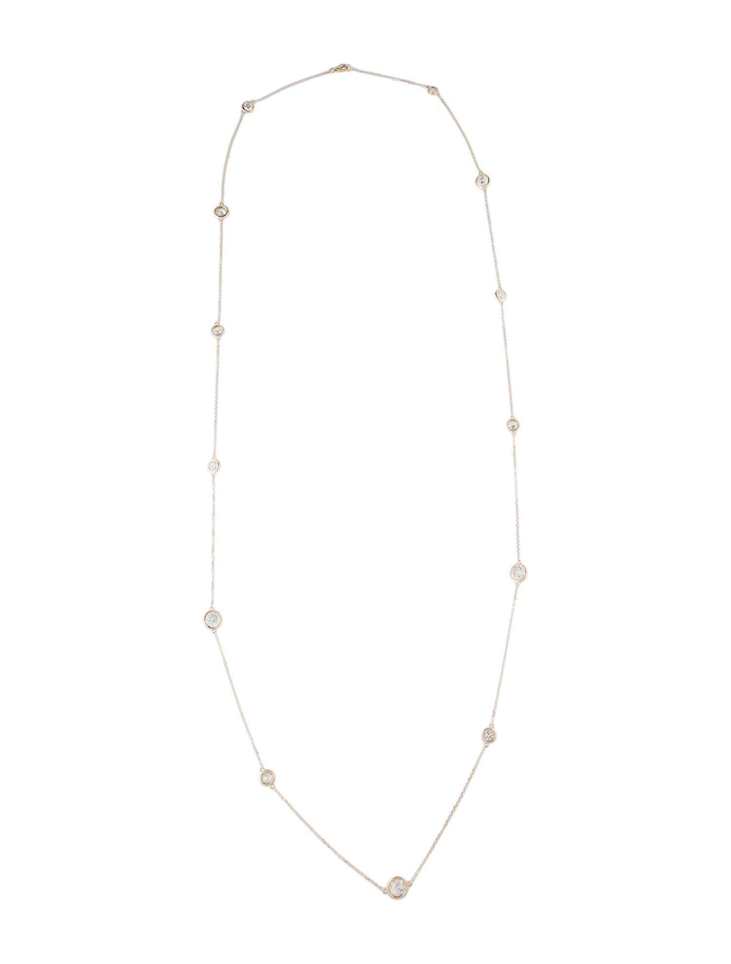 Necklace 14K 8.02ctw Diamond Station Necklace