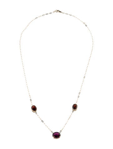 Necklace Station 14K Garnet & Rhodolite