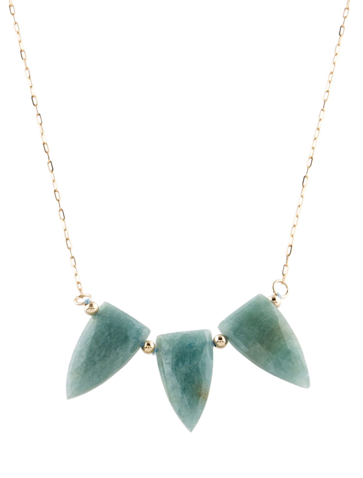 Necklace 14K Aquamarine Collar Necklace