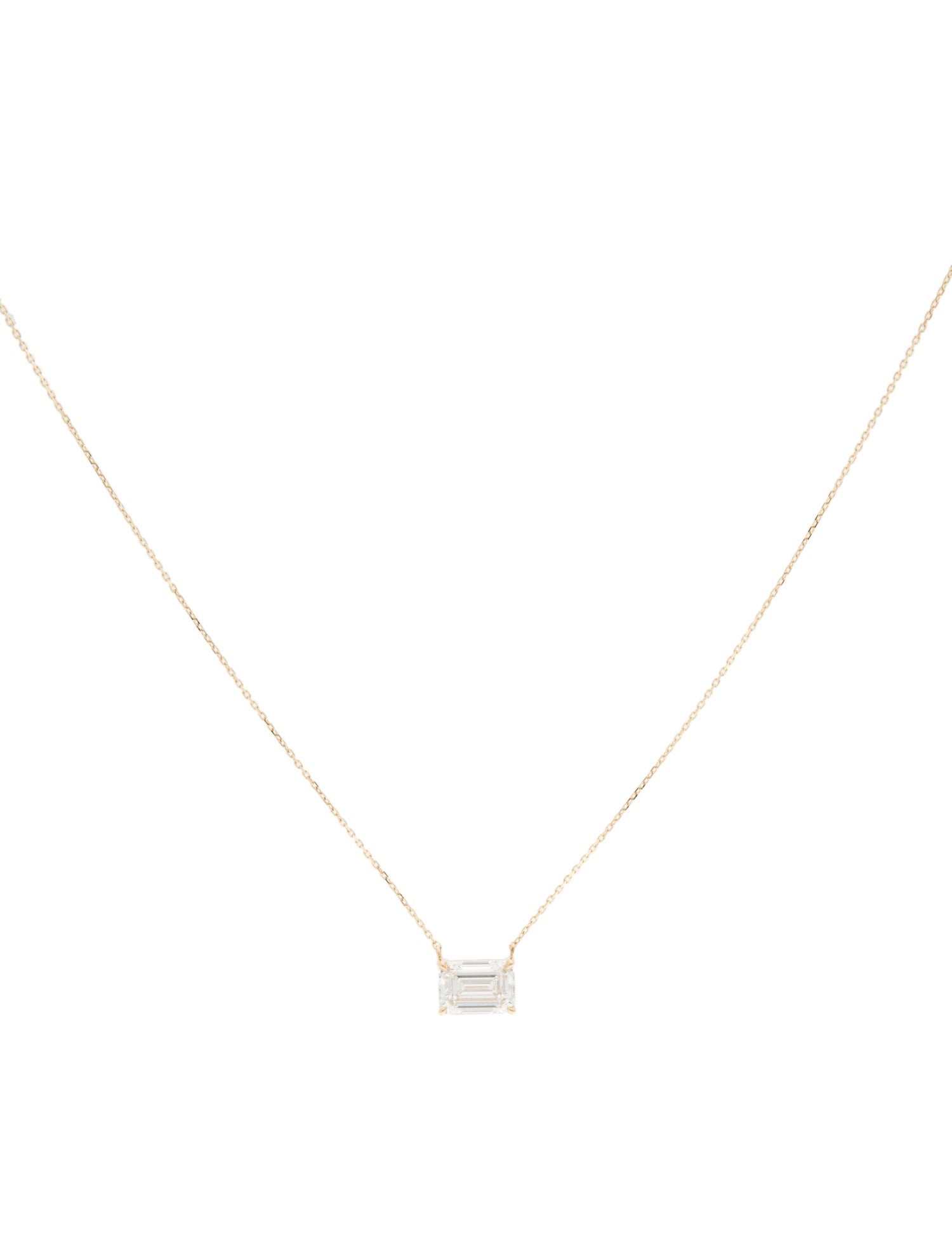 Necklace 14K 2.01ct Lab-Grown Diamond Solitaire Pendant Necklace