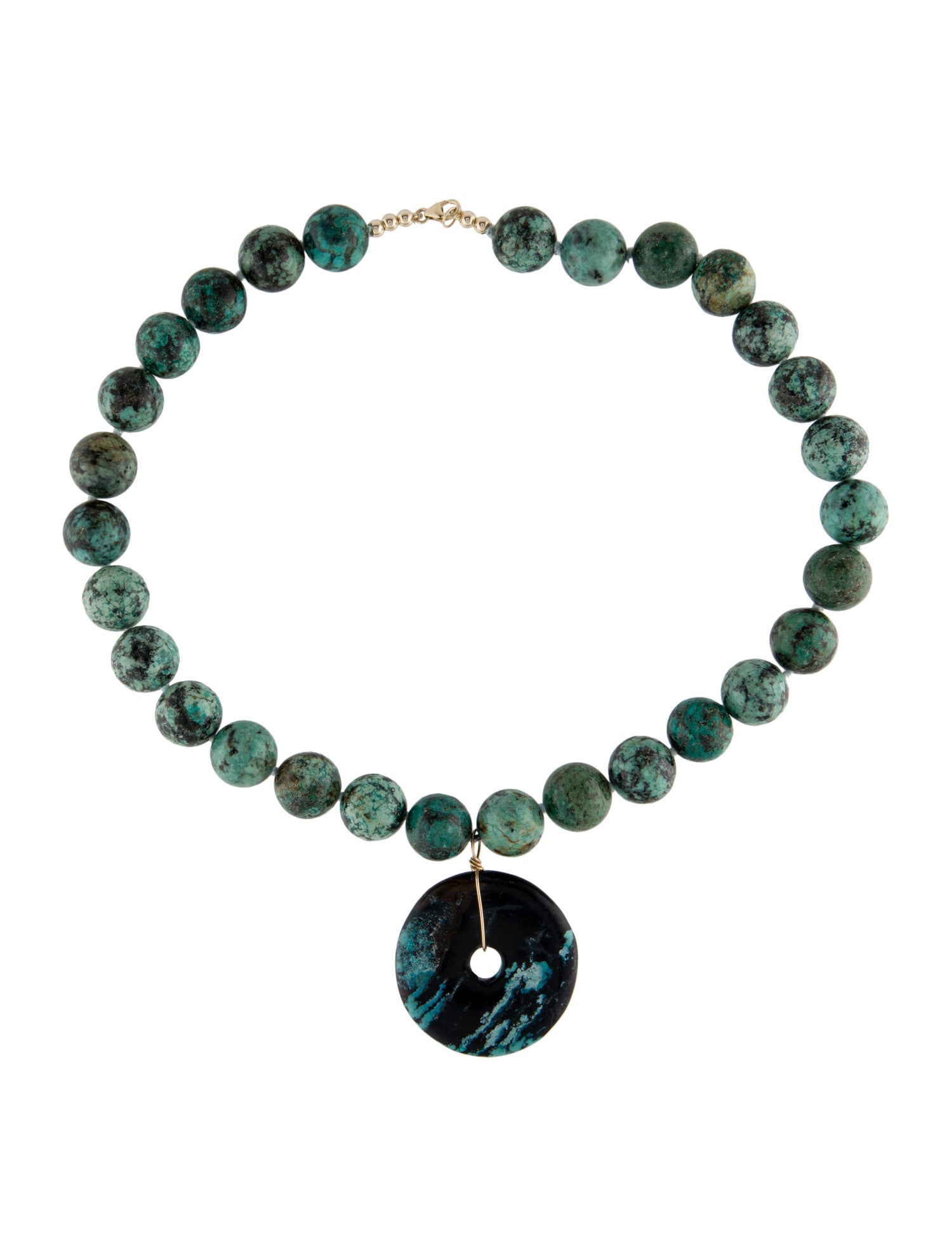 Necklace 14K Turquoise Pendant Necklace