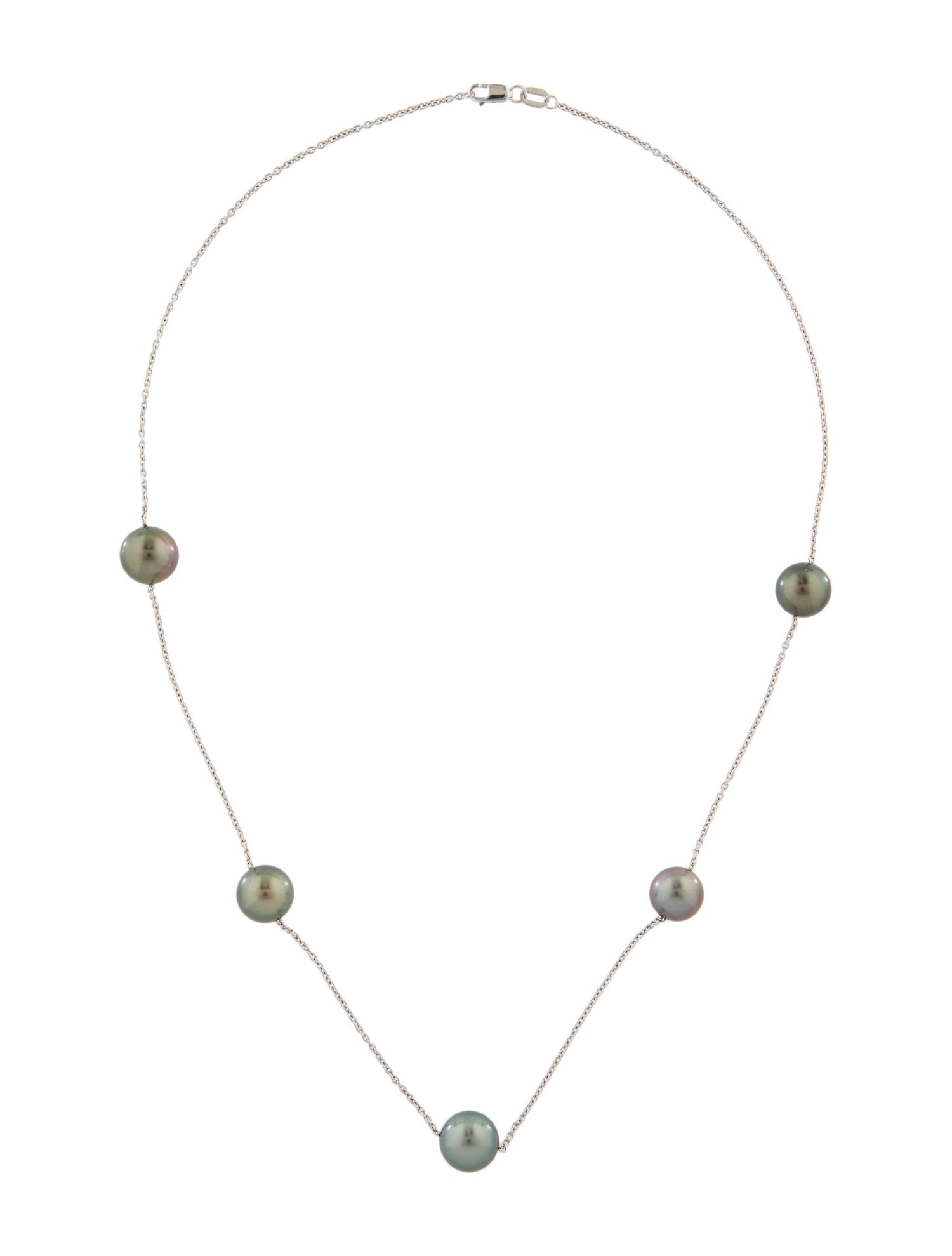 Necklace 18K Pearl Station Necklace