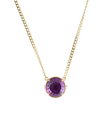 Necklace Pendant 14K Amethyst