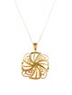 Necklace 14K Flower Pendant Necklace