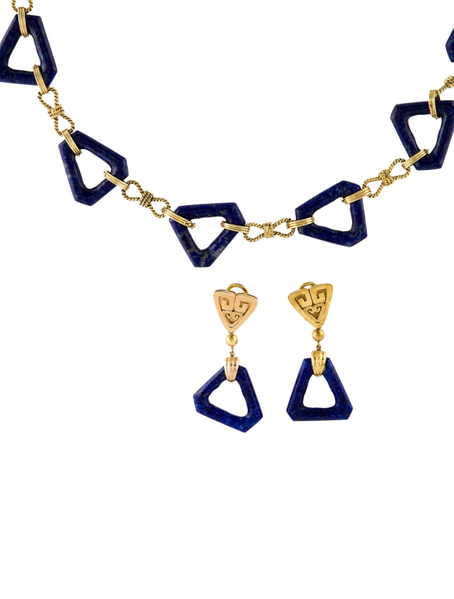 Necklace 14K Lapis Lazuli Earrings & Necklace Set