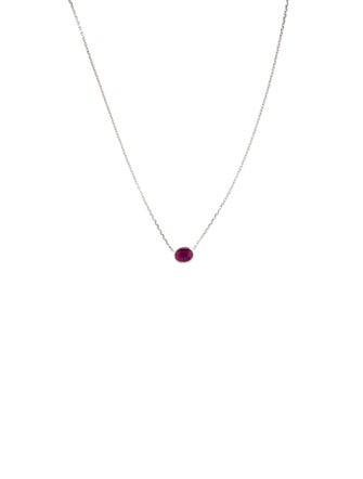 Necklace 14K 1.18ct Ruby Pendant Necklace