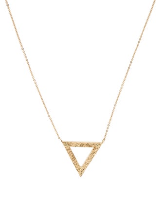 Necklace 14K Reversible Triangle Pendant