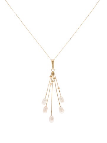 Necklace Pendant 14K Pearl 3.5-4.5mm