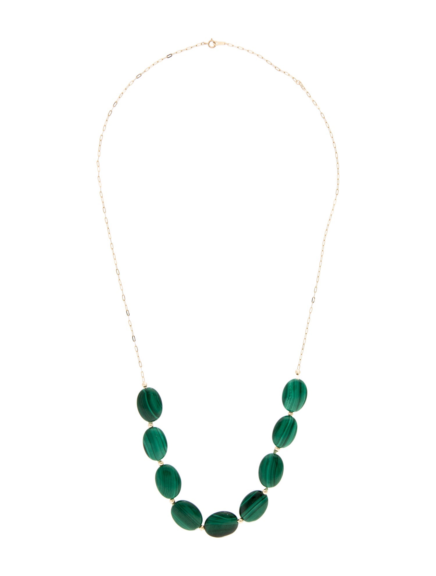 Necklace 14K Malachite Collar Necklace