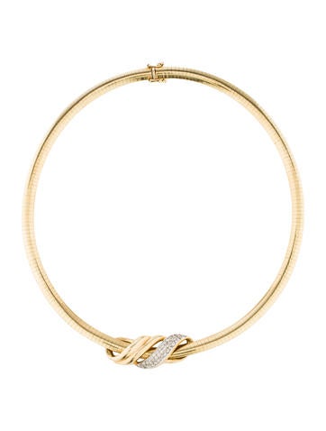 14K Diamond Slide Collar