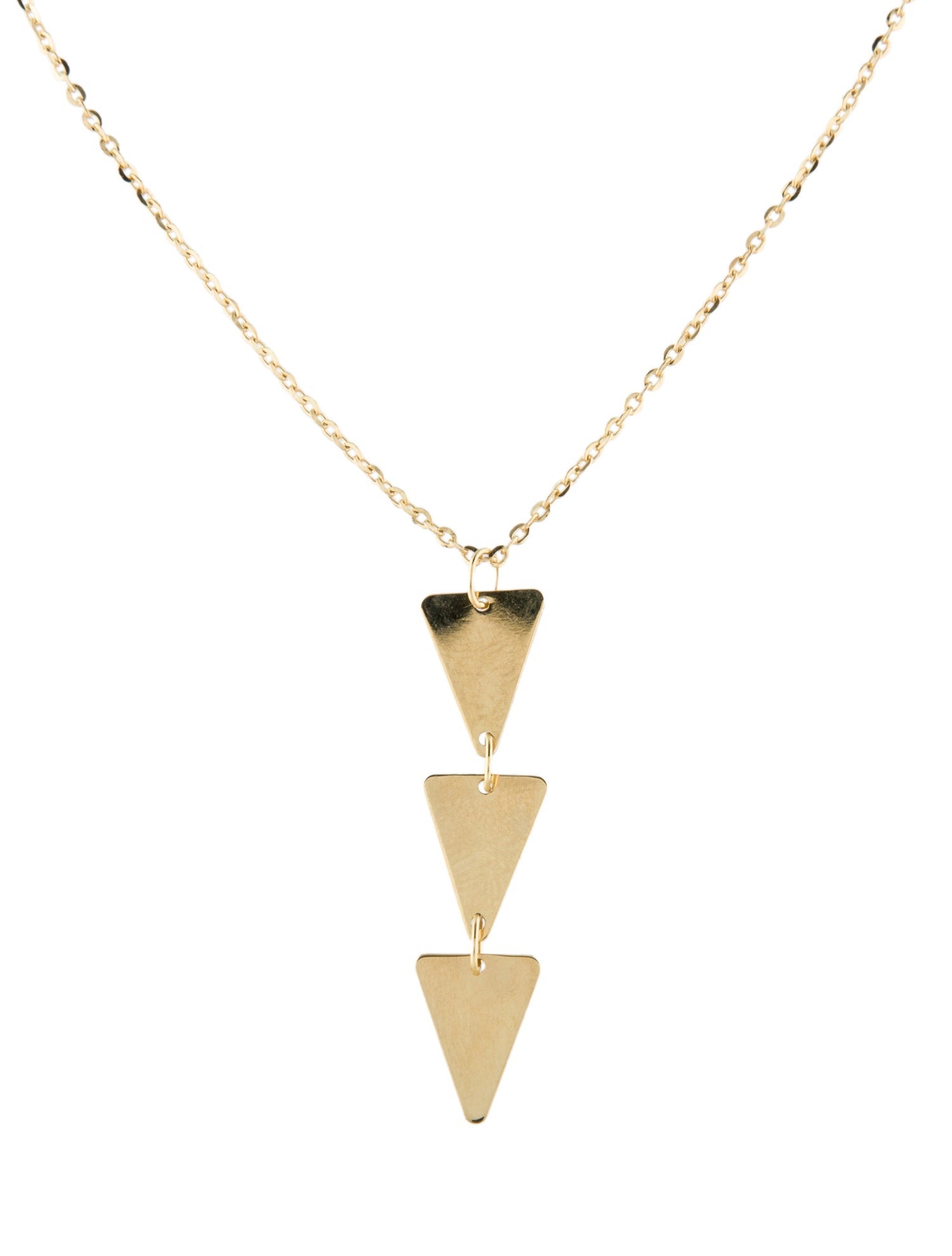 Necklace 14K Triangle Pendant Necklace