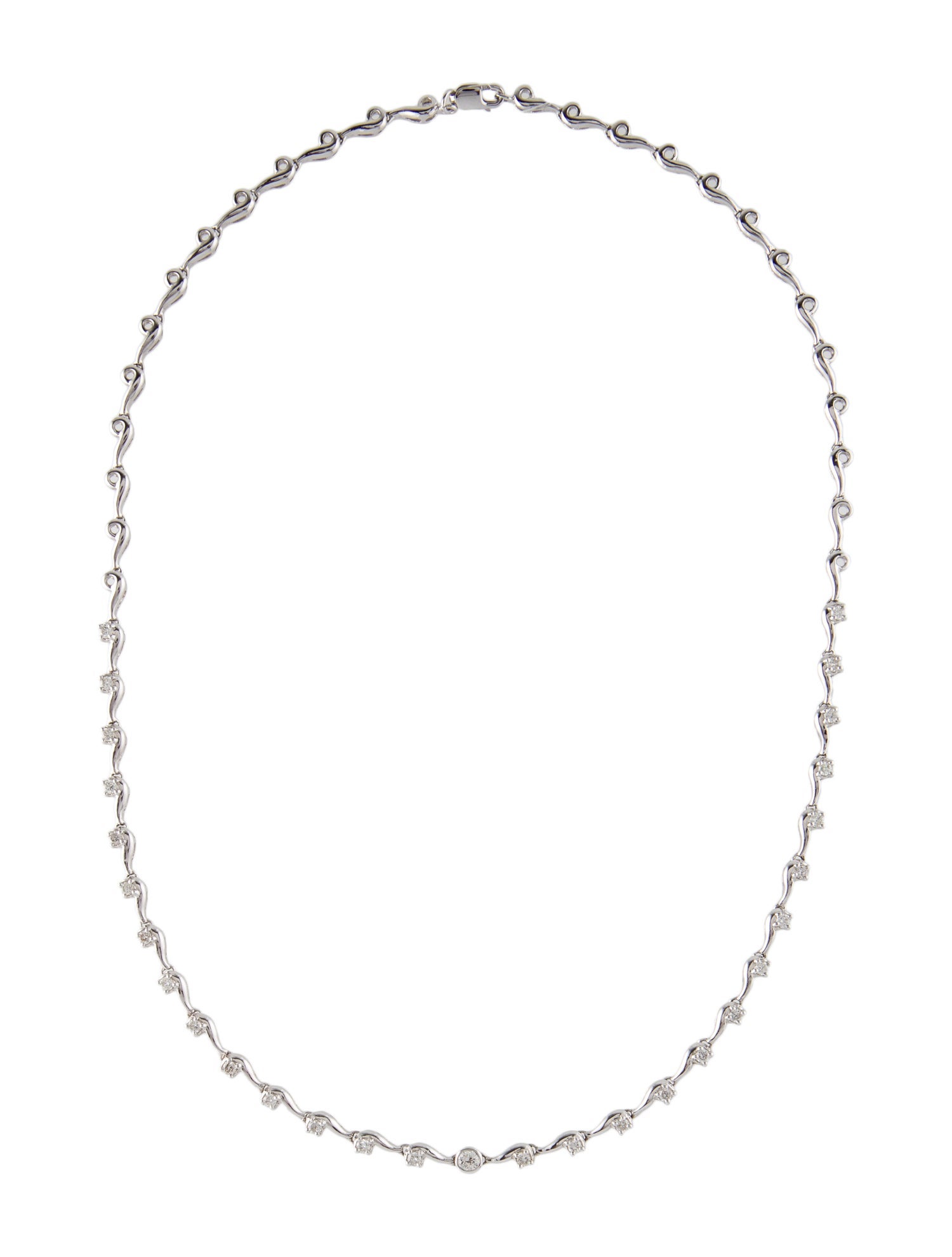 Necklace 18K 1.00ctw Diamond Collar Necklace