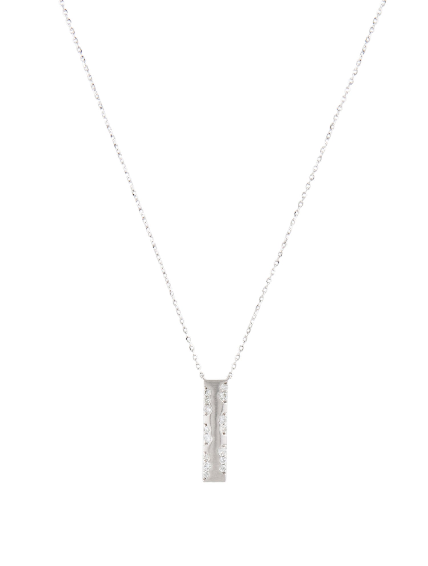 Necklace 14K Diamond Bar Pendant Necklace