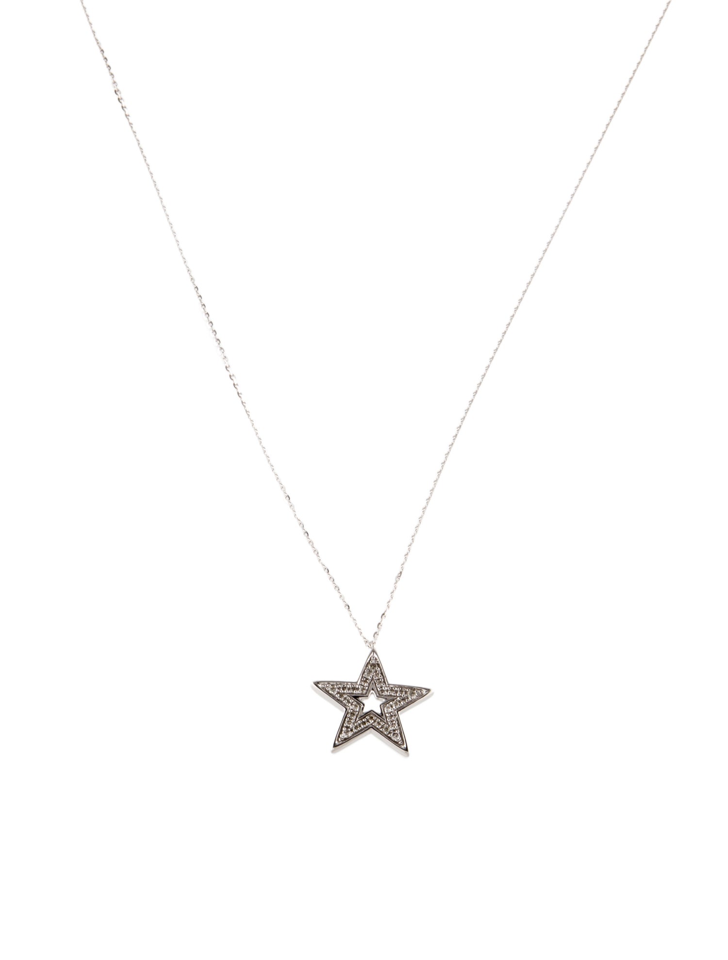 Necklace 14K Diamond Star Pendant Necklace